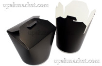 Короб бумажный   China Pack   /d1-70x83,d2-83,h-100/   Черный   750мл   (500шт)