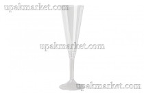 Бокал для Шампанского прозрачный 0,160 мл  высокая ножка  (100шт)