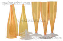 Фужер для Шампанского "Флюте" 100 мл оранжевый /75уп * 6шт/ (450шт)