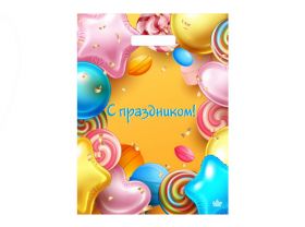Пакет 31х40 С праздником ламинированный Тико /10уп х 50шт/