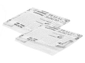 Уголок бумажный пищевой 160х140мм материал жиростойкий бурый подпергамент 52гр с печатью "Приятного аппетита" Альянс — UPAKMARKET