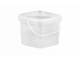 Ведро с крышкой 1л прозрачное /130х105/ ЮП — UPAKMARKET