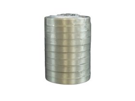 Лента 1 см Атласная Белая 22 м (10 бабин) — UPAKMARKET