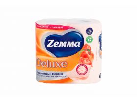 Туалетная бумага ZEMMA Deluxe 3слоя Бархатистый персик 4шт