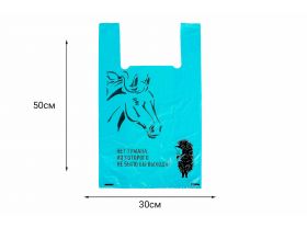 Пакет майка 30х50 "Кот" 5,4гр Ольга и К — UPAKMARKET