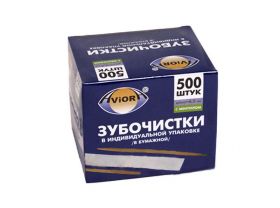 Зубочистки в индивидуальной полиэтиленовой упаковке 500шт с ментолом LINGER — UPAKMARKET