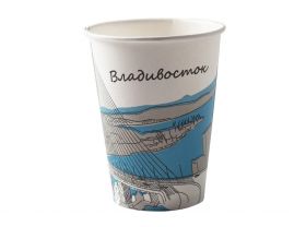 Стакан бумажный 350мл 90мм Города ГН Вирид /20уп х 50шт/
