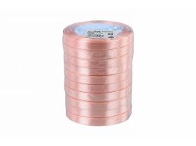 Лента 1 см Атласная Белая 22 м (10 бабин) — UPAKMARKET