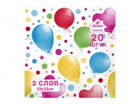 Салфетки 33х33 "Лето" 2-х слойные, 20 листов, ЛИЛИЯ — UPAKMARKET