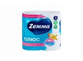 Туалетная бумага ZEMMA Плюс 2слоя Океан 4шт