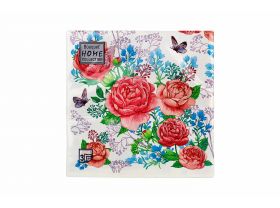 Салфетки 33х33 трехслойные Art Bouquet 20 шт Цветущие розы
