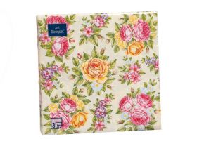 Салфетки 33х33 3 - слойн.Art Bouquet 20 шт  Поле роз