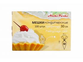 Мешок кондитерский 30см в пласте 30мкр прозрачный AP 100шт — UPAKMARKET