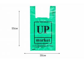 Пакет майка 30х55 "Русь" 8гр зеленая СТВ /20уп х 50шт/ — UPAKMARKET
