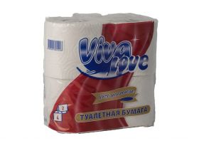 Туалетная бумага VIVA LOVE 2х сл. 20м Белое сплошное (14 рулонов в упаковке)