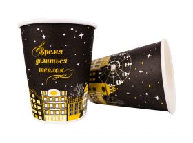 Стакан бумажный 350мл 90мм ГН Ночной город Л-ПАК 50 уп*20 шт (1000шт)