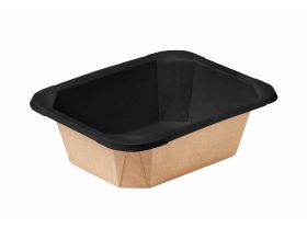 Салатник OCTOBOX 500 ДНО ЧЕРНЫЙ BLACK WOOD 187(140)х147(100)х45 OSQ (OCQ, OCIQ, ОСК, ОЭСКЬЮ, ОСИКЬЮ) — UPAKMARKET