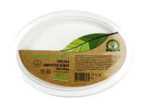 Тарелка биоразлагаемая 260мм Экотайм /20уп х 50шт/ — UPAKMARKET
