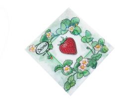 Салфетки 25х25 "Клубника" 1 сл. 40л ДЕСНА