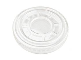 Крышка прозрачная Pet VEGGO плоская ПЛЮС (купол плоский без отверстия) д. 95 (8упх100шт)  (800шт) — UPAKMARKET