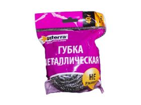 Губка металлическая для мытья посуды 1200 АКВАМАГ /100уп х 10шт/ — UPAKMARKET
