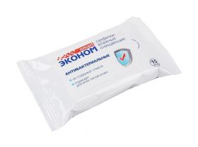 Салфетки влажные 15шт универсальные Лимон Эконом Smart — UPAKMARKET
