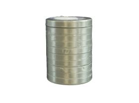 Лента 1 см Атласная Белая 22 м (10 бабин) — UPAKMARKET