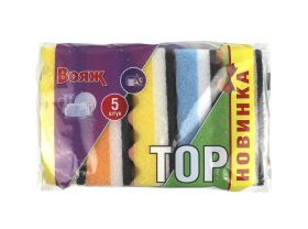 Губка для посуды 110х70х38мм  "ТОР 10" ВОЯЖ — UPAKMARKET