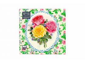 Салфетки 33х33 трехслойные "Розовый сад" 20шт Art Bouquet