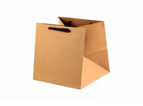 Пакет бумажный подарочный 30х30х30см Люкс с окном — UPAKMARKET