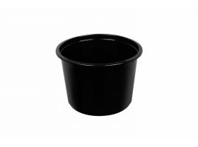 Контейнер 0,500л СпК-115 круглый черный Стирол /10уп х 50шт/ — UPAKMARKET