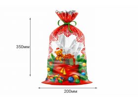 Подарочная упаковка 1200г НГ  НОВОГОДНИЙ БАНК  с ламинацией и 3Д конгревом Символ Овца — UPAKMARKET