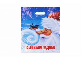 Пакет НГ с вырубной ручкой 36х45см "ВЕСЕЛЬЧАК" Сигаретная серия /20уп х 50шт/ — UPAKMARKET