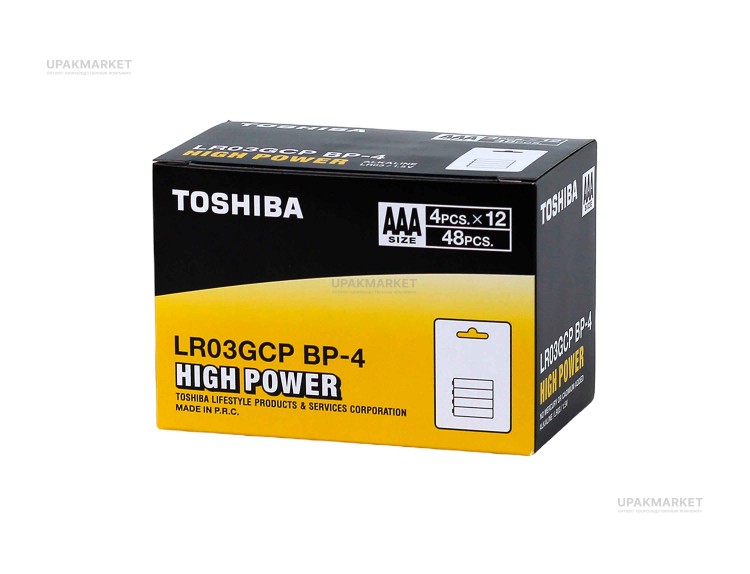 Батарейка TOSHIBA AAA/LR3 4card — UPAKMARKET