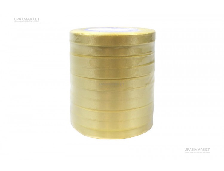 Лента 1 см Атласная Желтая/Оранжевая 22 м (10 бабин) — UPAKMARKET