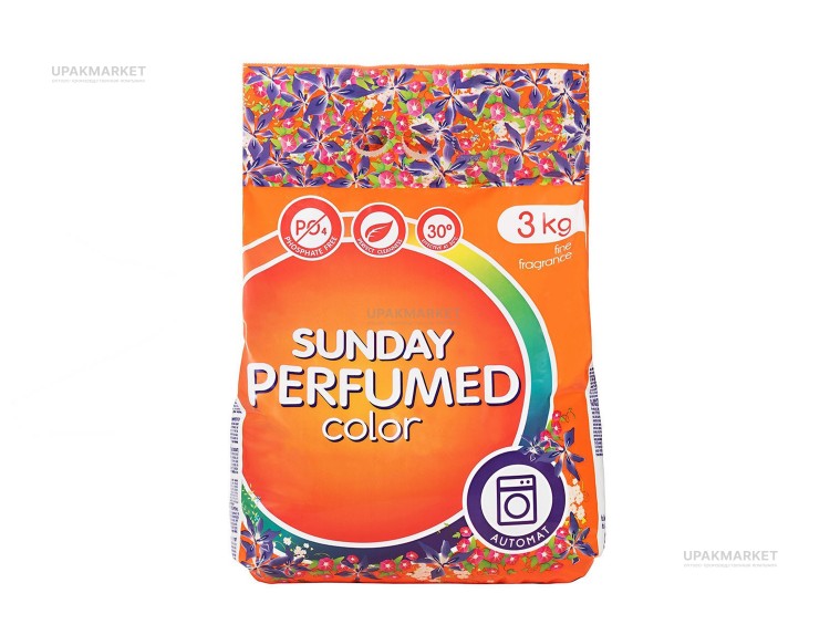 Стиральный порошок Sunday Color парфюмированный 3кг Чайка ЧЗ — UPAKMARKET