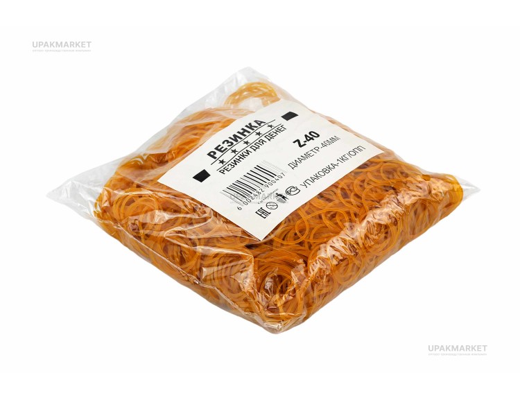 Резинки для денег 1000г (d40) 20кг без цвета силикон — UPAKMARKET