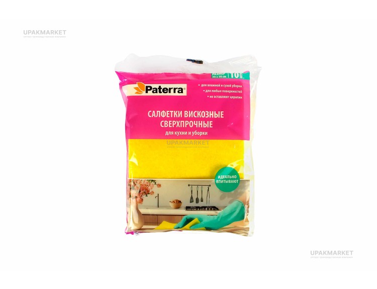 Салфетка из вискозы 30х38 10шт PATERRA — UPAKMARKET