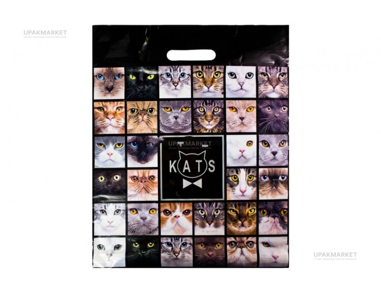 Пакет 38х47 Котики Интерпак /10уп х 50шт/ — UPAKMARKET