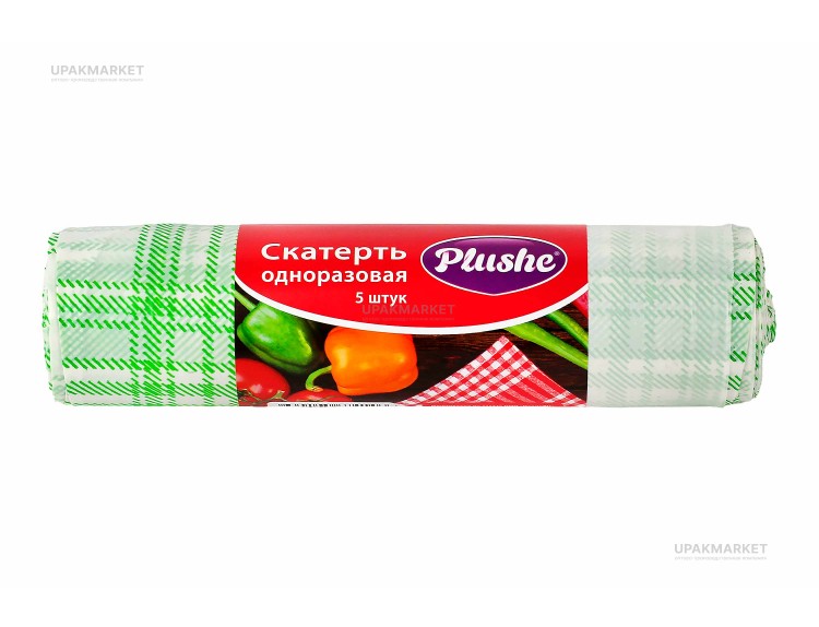 Скатерти 110х180 "Клетка" (в рулоне 5 штук) PLUSHE — UPAKMARKET