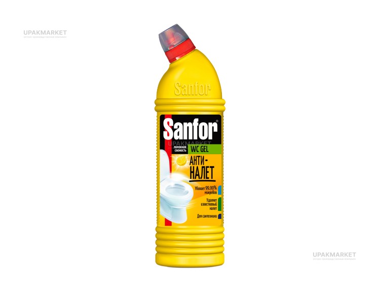 Sanfor WC гель Лимонная свежесть 750мл Ступинский химический завод — UPAKMARKET