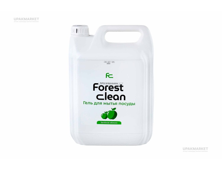 Гель для мытья посуды "Зеленое яблоко" 5л канистра Forest Clean ЧЗ — UPAKMARKET