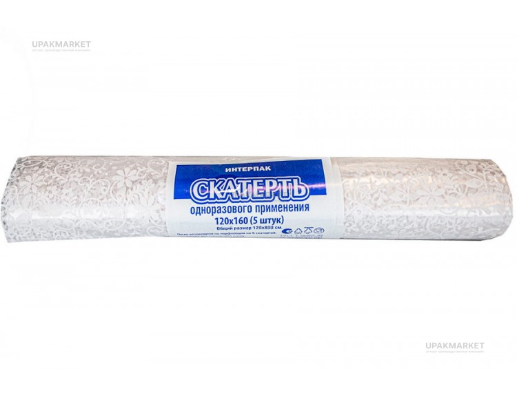 Скатерти 120х800 "Кружево" (в рулоне 5 штук) ИНТЕРПАК — UPAKMARKET