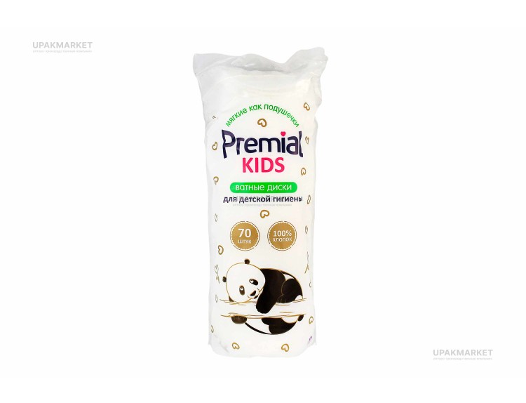 Ватные диски Бумфа Премиал детские (круглые) 70 шт — UPAKMARKET