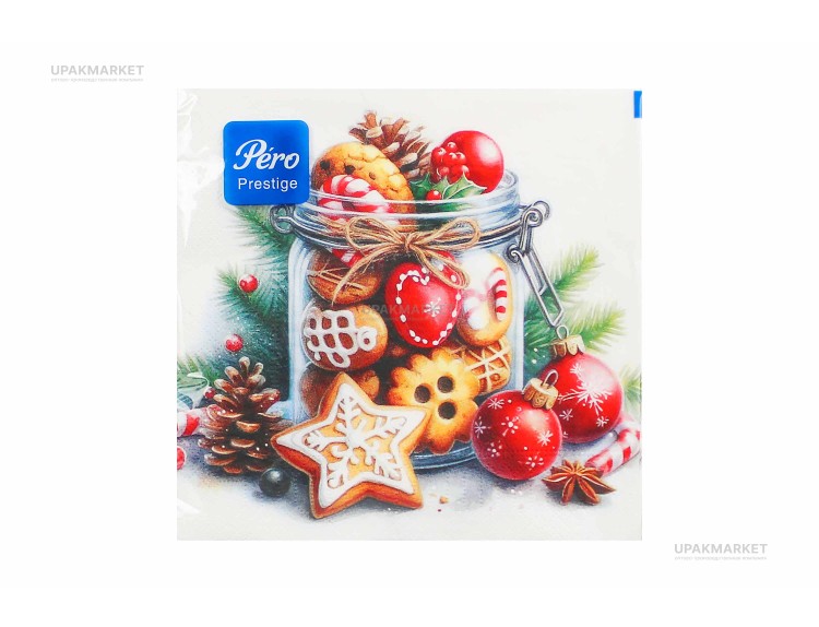 Салфетки НГ 33х33 трехслойные "Сладкое настроение" 20шт PERO Prestige — UPAKMARKET