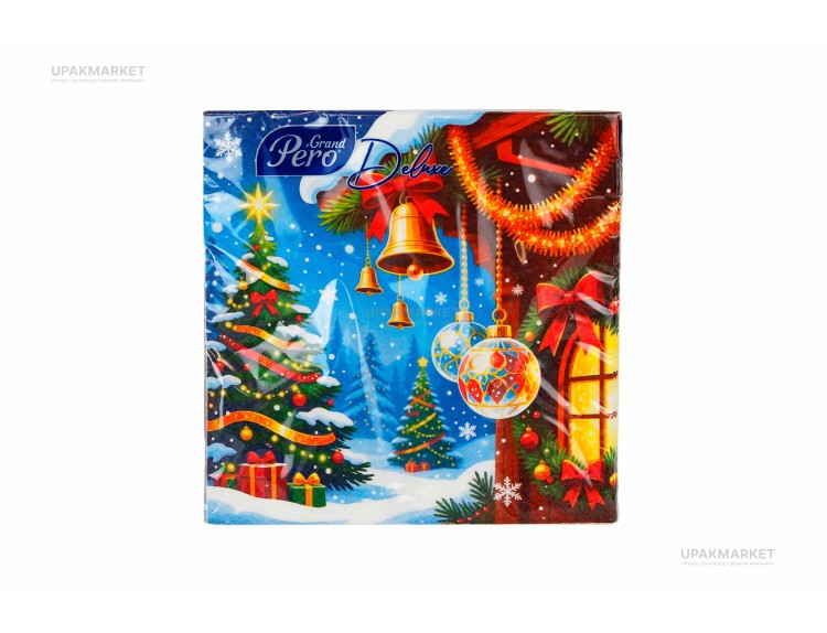Салфетки НГ 33х33 3-х слойная, "Нежный звон" 20 штук,  GrandPero Deluхе — UPAKMARKET