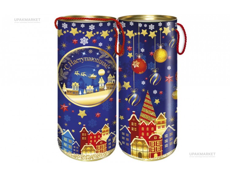 Туба новогодняя 1500гр ГОРОД 12х34,5см — UPAKMARKET