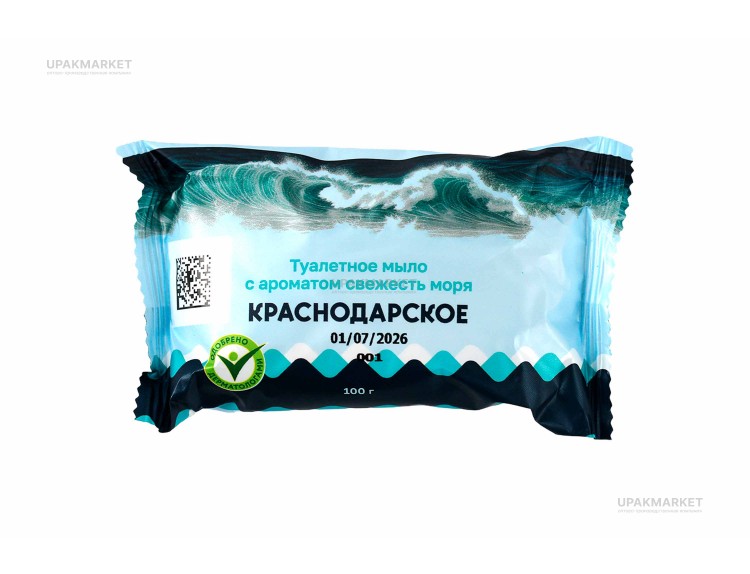 Мыло туалетное "Свежесть моря" 100гр в индивидуальной упаковке Меридиан ЧЗ — UPAKMARKET