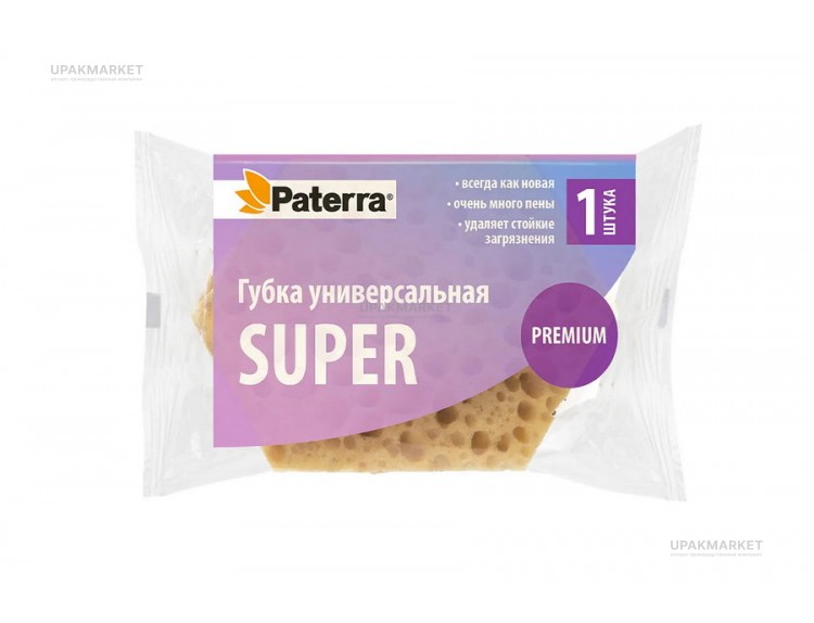 Губка кухонная универсальная 11х8х3,6см PATERRA — UPAKMARKET