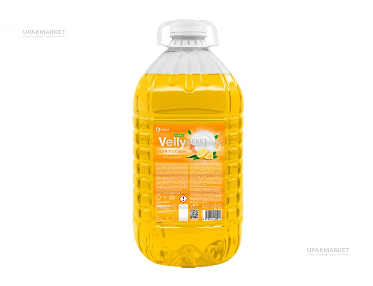 Средство для мытья посуды "Velly" light (сочный лимон) 5кг   GraSS — UPAKMARKET